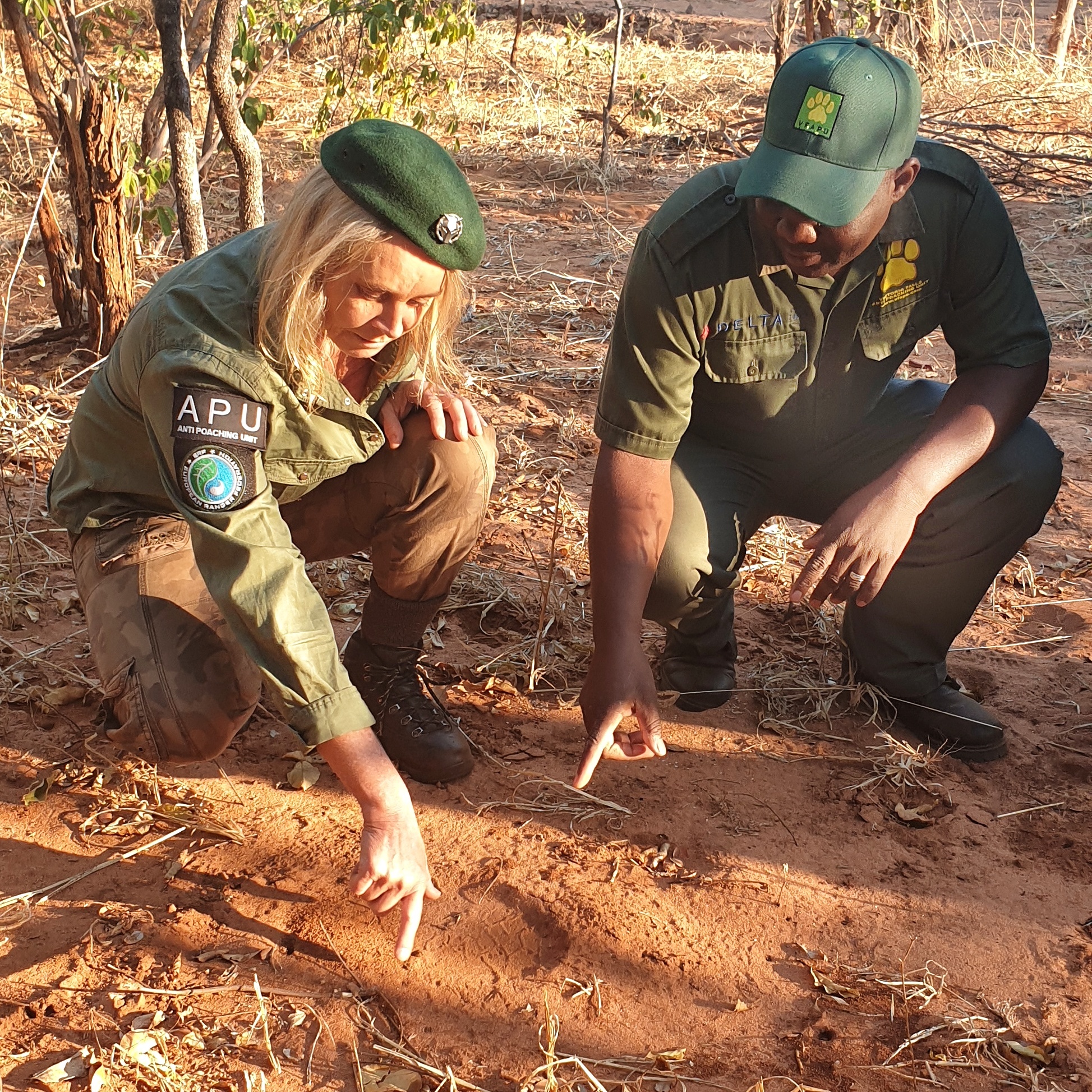 Jytte tracking with an anti-poaching ranger